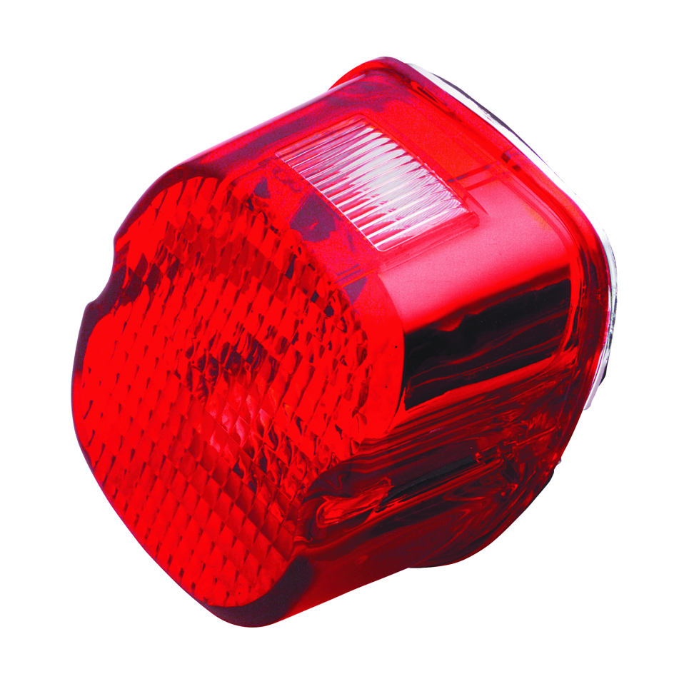 Biker's Choice Red Laydown Tail Light with Top License Light product image