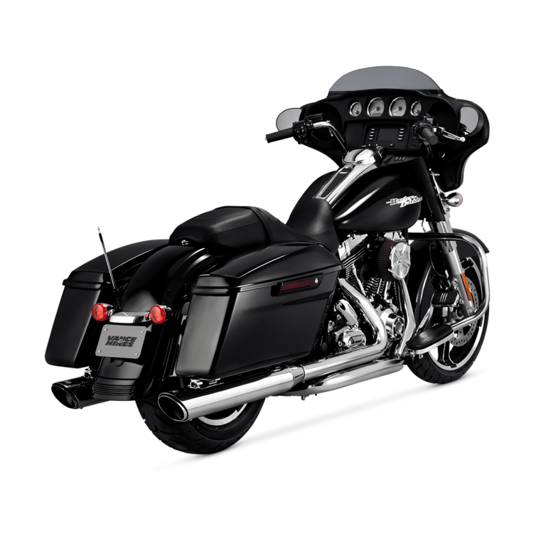 Vance & Hines Dresser 17-22 Twin Slash Round Chrome Slip-On Exhaust product image