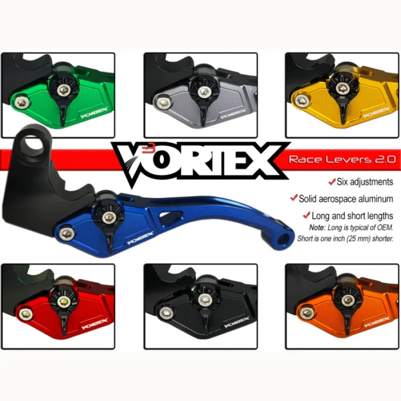 Vortex Racing H-L202 HR05 Brake Lever Long - Black - Vortex Racing motorcycle part