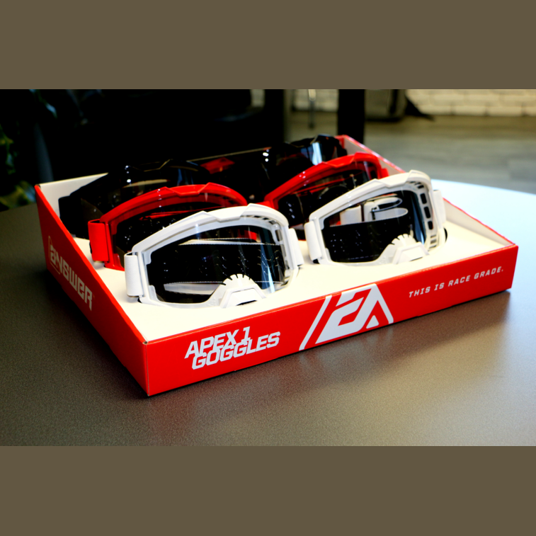 Answer Apex 1 Goggle Display Assortment - Black/White/Red