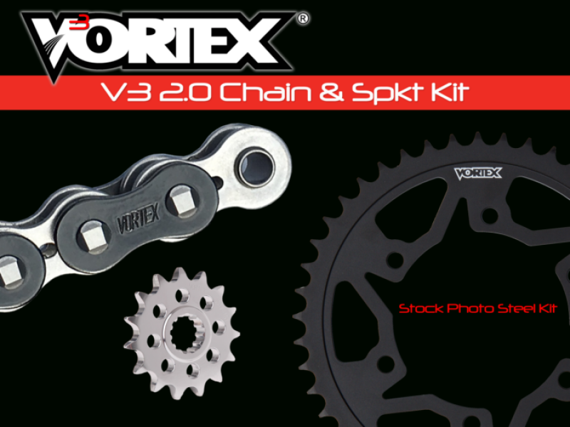 Vortex Racing 520 Chain & Sprocket Kit CK6321 Black - Vortex Racing motorcycle part