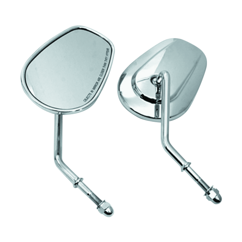 Biker's Choice Chrome Tapered Short Stem Mirrors Pair product image
