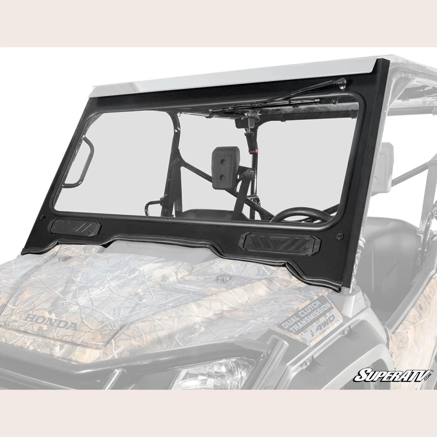 Product showcase of the Honda Pioneer 1000 windshield.