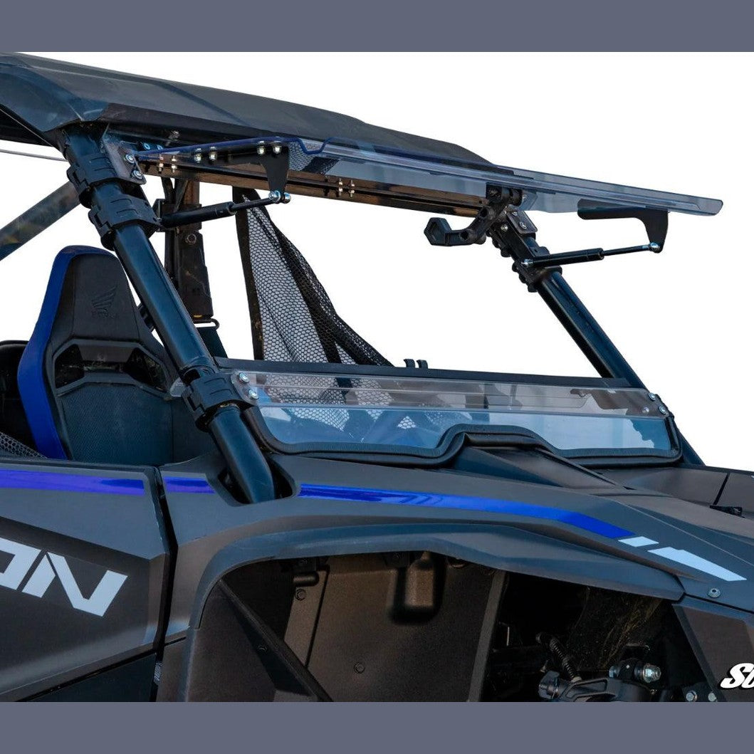 Product display of the Honda Talon windshield (flip out).