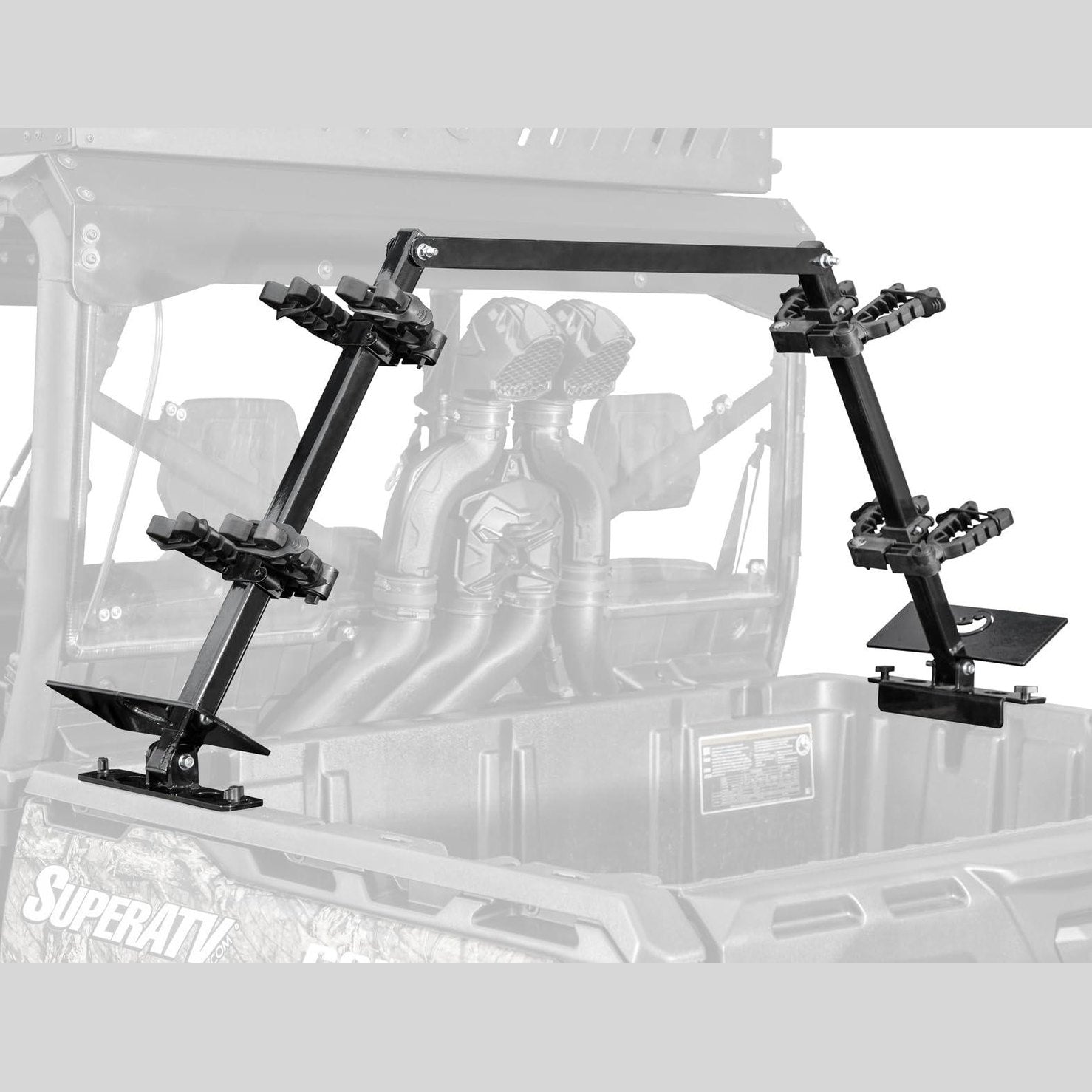 picture of the polaris ranger in bed gun rack