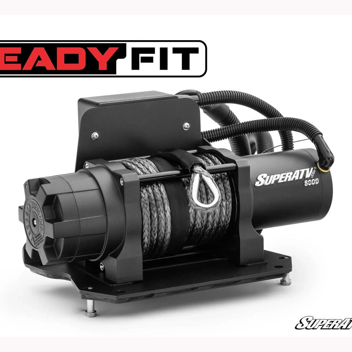 Product display of our plug and play winch for a Polaris Ranger XD 1500