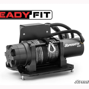 Product display of our plug and play winch for a Polaris Ranger XD 1500