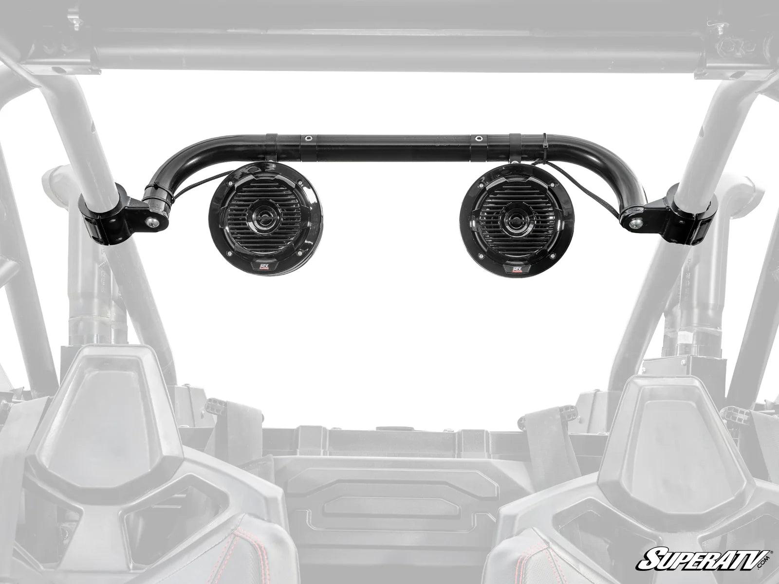product display of our speaker mount for a polaris rzr