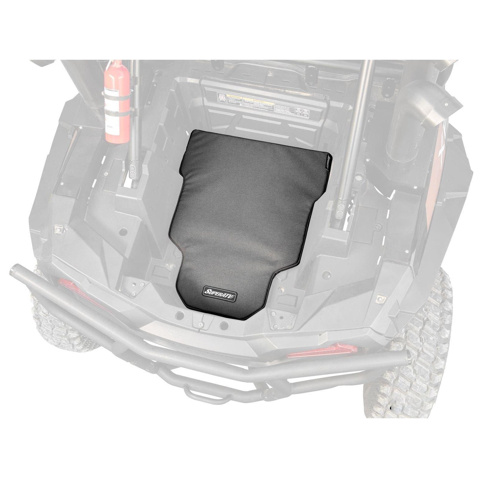 product display of the padded heat shield for the bed of a polaris rzr xp 1000