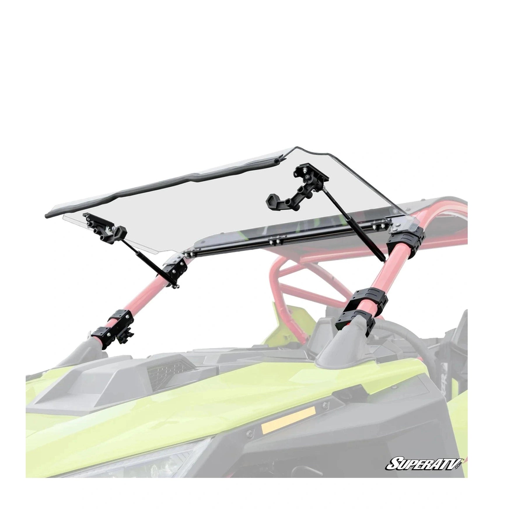 Polaris RZR Turbo R Scratch-Resistant Flip Windshield - Steel Steeds