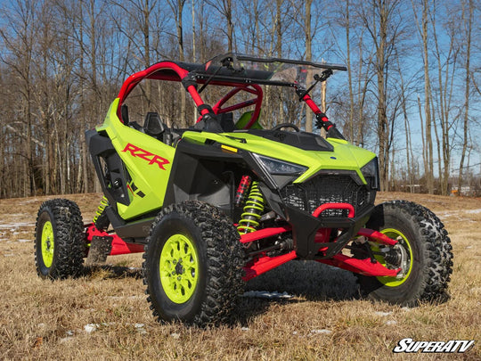 Polaris RZR Turbo R Scratch-Resistant Flip Windshield - Steel Steeds