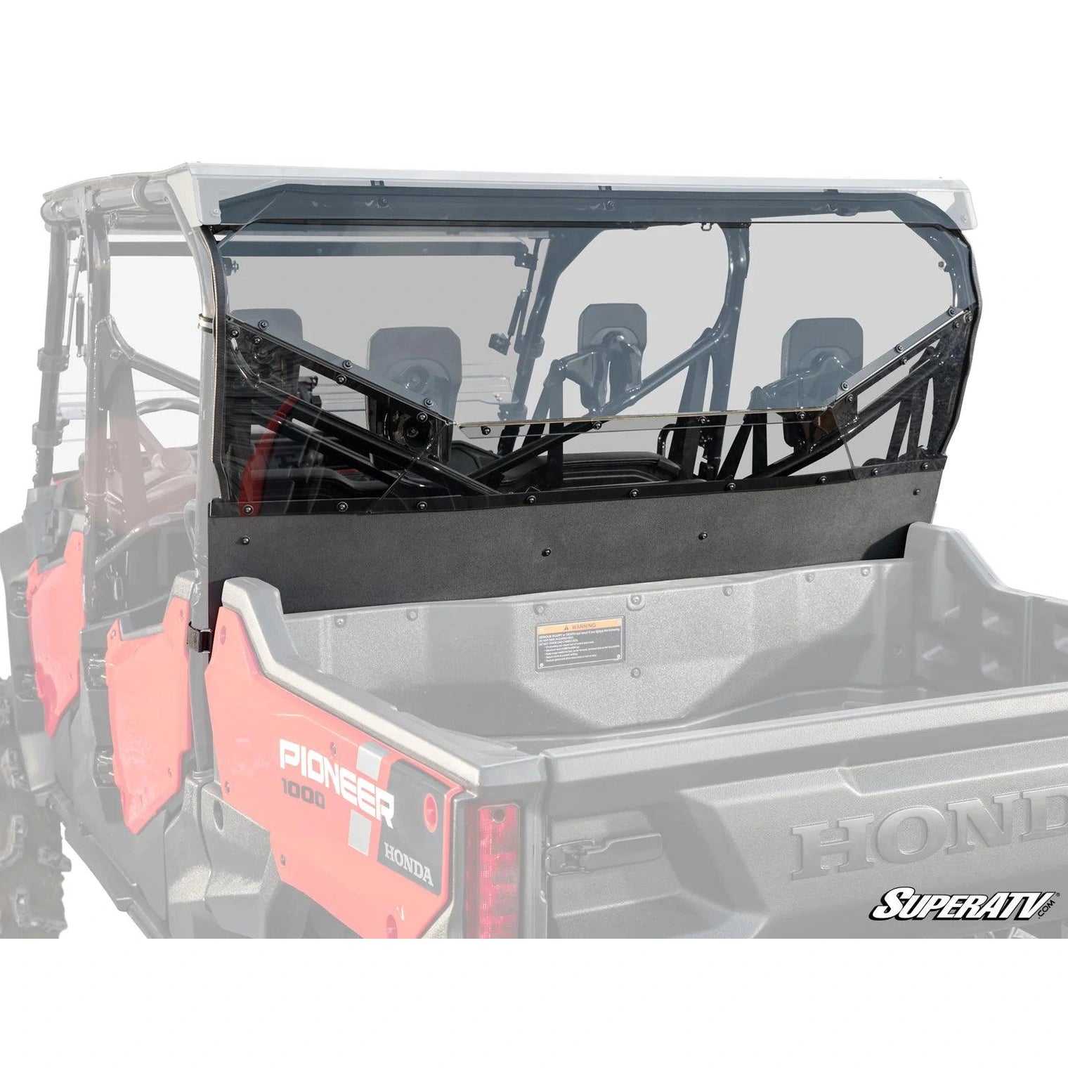 Product display of the Honda Pioneer 1000 Rear Windshield.