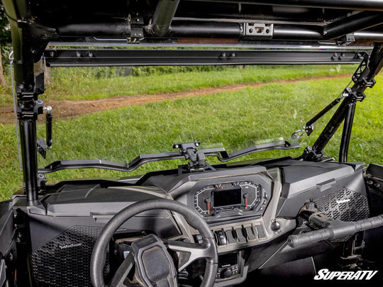 windshield showcased from the inside of a polaris rzr xp