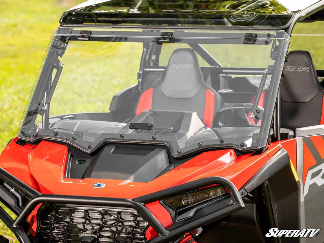 windshield showcased on a polaris rzr xp