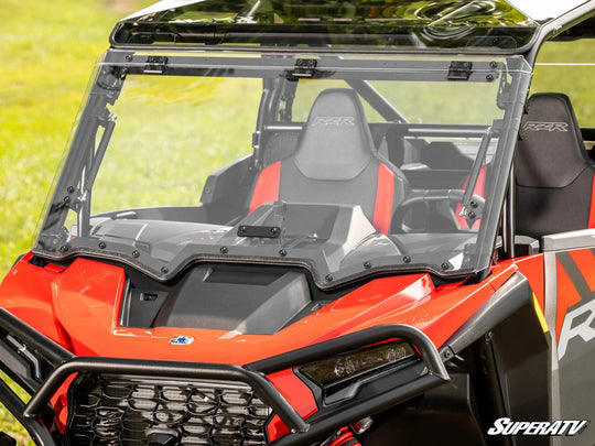 windshield showcased on a polaris rzr xp